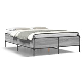 Cadre de lit sans matelas sonoma gris 160x200 cm