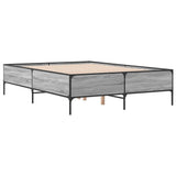 Cadre de lit sans matelas sonoma gris 160x200 cm