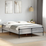 Cadre de lit sans matelas sonoma gris 160x200 cm