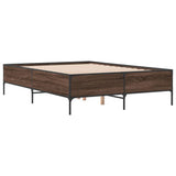 Cadre de lit sans matelas chêne marron 160x200 cm