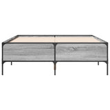 Cadre de lit sans matelas sonoma gris 150x200 cm