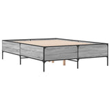 Cadre de lit sans matelas sonoma gris 150x200 cm