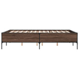 Cadre de lit sans matelas chêne marron 150x200 cm