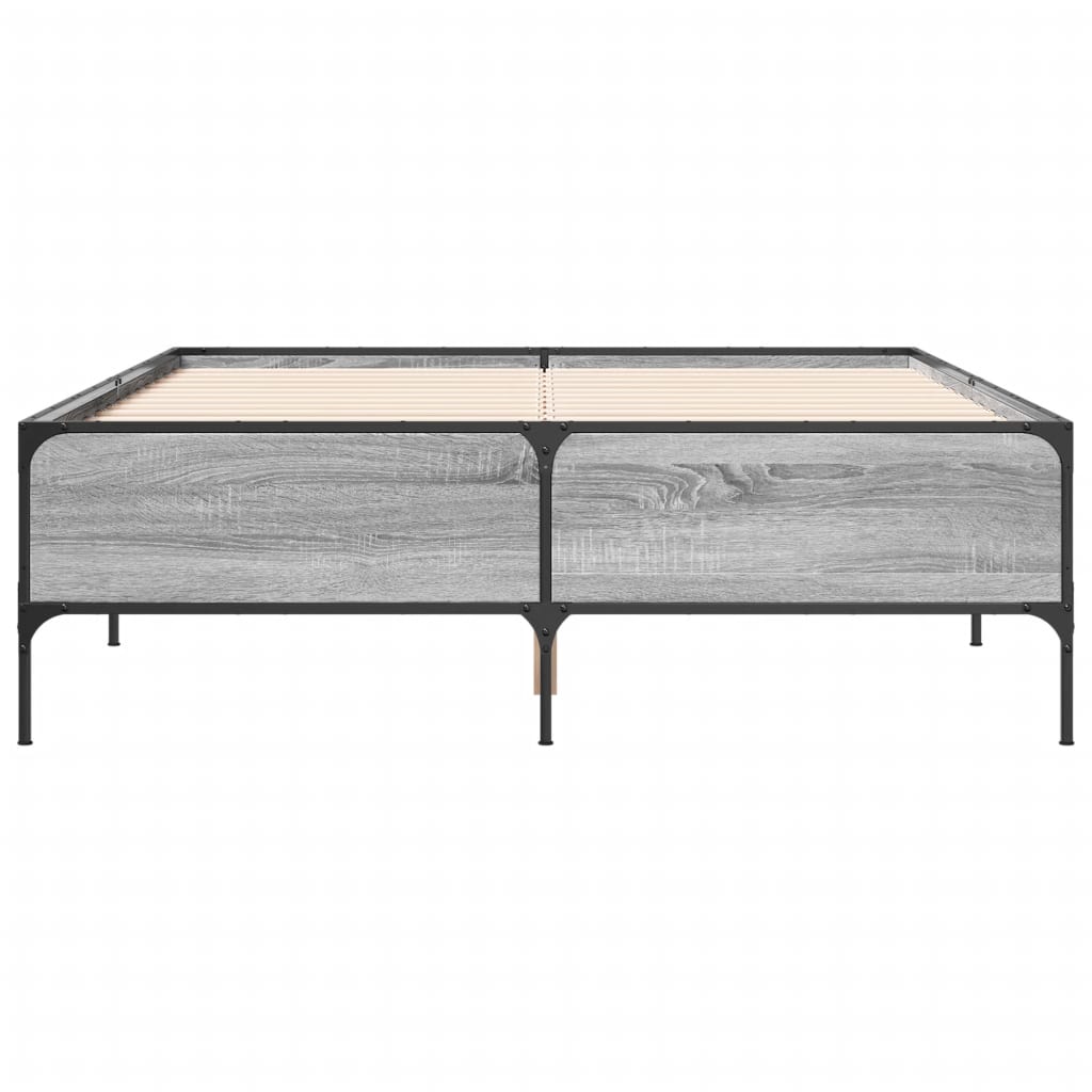 Cadre de lit sans matelas sonoma gris 140x200 cm