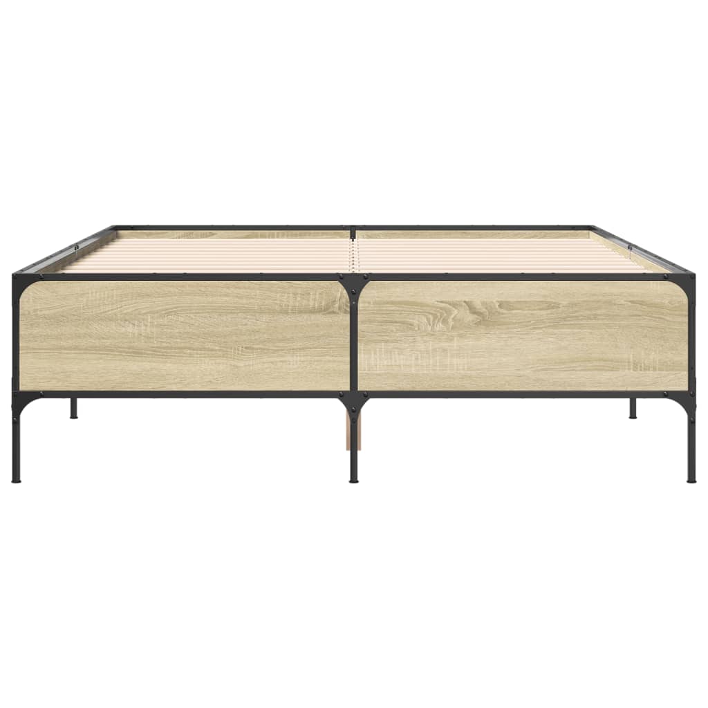 Bed frame without mattress sonoma oak 120x200 cm