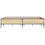 Bed frame without mattress sonoma oak 120x200 cm