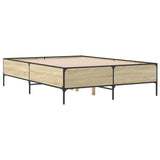 Bed frame without mattress sonoma oak 120x200 cm