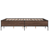 Cadre de lit sans matelas chêne marron 120x200 cm