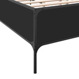 Cadre de lit sans matelas noir 140x190 cm