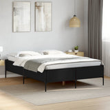 Cadre de lit sans matelas noir 140x190 cm