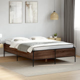 Cadre de lit sans matelas chêne marron 140x190 cm