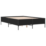 Cadre de lit sans matelas noir 135x190 cm