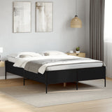 Cadre de lit sans matelas noir 135x190 cm