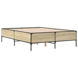 Cadre de lit sans matelas chêne sonoma 135x190 cm