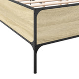 Cadre de lit sans matelas chêne sonoma 120x190 cm