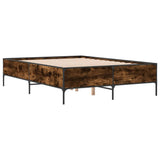 Cadre de lit sans matelas chêne fumé 120x190 cm