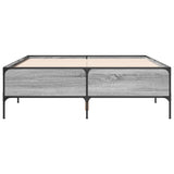 Cadre de lit sans matelas sonoma gris 120x190 cm