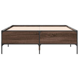 Cadre de lit sans matelas chêne marron 120x190 cm