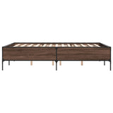 Cadre de lit sans matelas chêne marron 120x190 cm