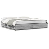 Cadre de lit sans matelas sonoma gris 200x200 cm