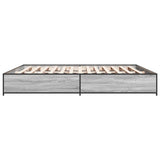 Cadre de lit sans matelas sonoma gris 200x200 cm