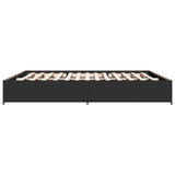 Bed frame without mattress black 160x200 cm