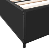 Bed frame without mattress black 160x200 cm