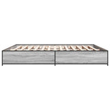 Cadre de lit sans matelas sonoma gris 160x200 cm