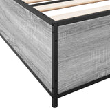 Cadre de lit sans matelas sonoma gris 160x200 cm