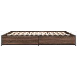 Cadre de lit sans matelas chêne marron 160x200 cm