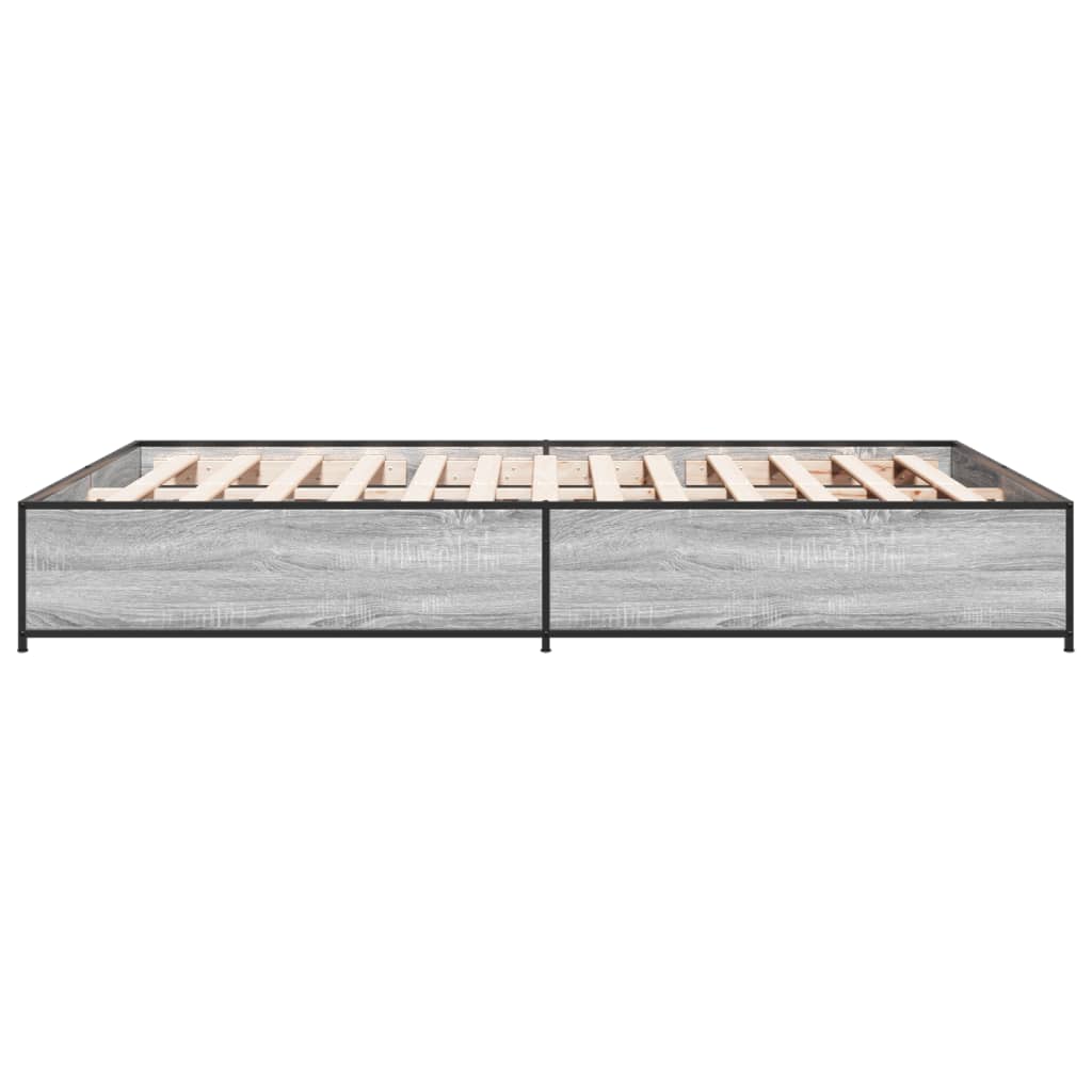 Cadre de lit sans matelas sonoma gris 150x200 cm