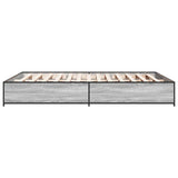 Cadre de lit sans matelas sonoma gris 150x200 cm