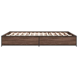 Cadre de lit sans matelas chêne marron 150x200 cm