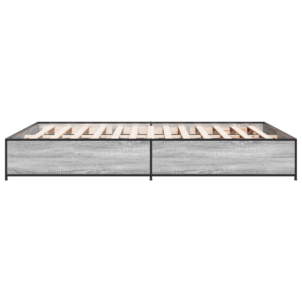 Cadre de lit sans matelas sonoma gris 140x200 cm