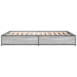 Cadre de lit sans matelas sonoma gris 140x200 cm