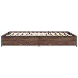 Cadre de lit sans matelas chêne marron 140x200 cm