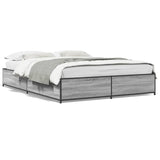 Cadre de lit sans matelas sonoma gris 120x200 cm