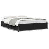 Cadre de lit sans matelas noir 140x190 cm