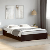 Cadre de lit sans matelas noir 140x190 cm