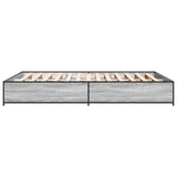 Cadre de lit sans matelas sonoma gris 140x190 cm