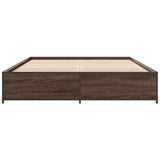 Cadre de lit sans matelas chêne marron 140x190 cm