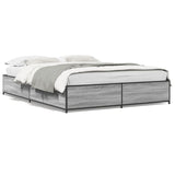 Cadre de lit sans matelas sonoma gris 120x190 cm