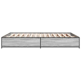 Cadre de lit sans matelas sonoma gris 120x190 cm