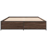 Cadre de lit sans matelas chêne marron 120x190 cm