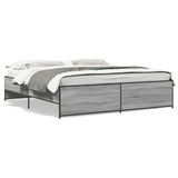 Bed frame without mattress sonoma gray 200x200 cm