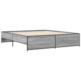 Bed frame without mattress sonoma gray 200x200 cm