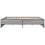 Bed frame without mattress sonoma gray 200x200 cm