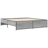 Bed frame without mattress sonoma gray 200x200 cm