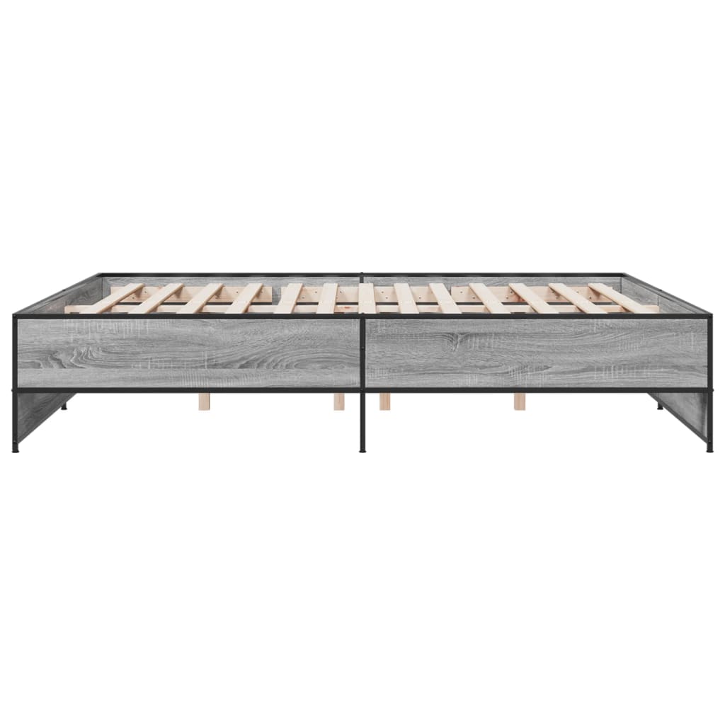 Cadre de lit sans matelas sonoma gris 180x200 cm