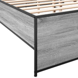 Cadre de lit sans matelas sonoma gris 180x200 cm